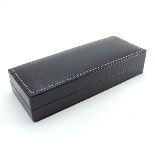 Black leatherette pen box